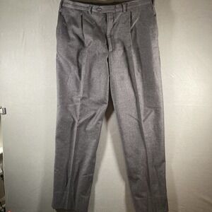 Bodini Ithitex 100% Wool Dress‎ Pants Mens Size 35x31 Gray Italy
